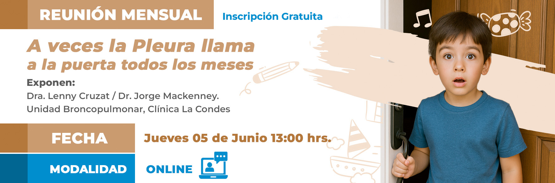 Reunión Mensual Junio: "A veces la Pleura llama a la puerta todos los meses"